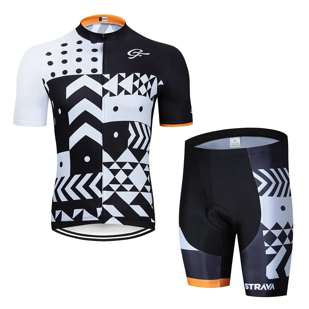 STRAVA 2019 GF команда мужская летняя дышащая короткий рукав Велоспорт трикотажный