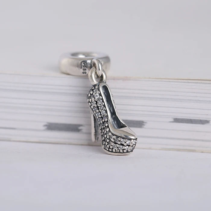 

New stilettos dangle charms beads high-heel shoe 925 sterling silver Suitable for Pandora Style Charm Bracelets & Necklaces