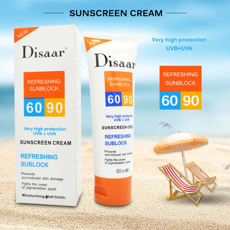 2pcs sunscreen cream moisturizing skin protect sunblock 80g face care