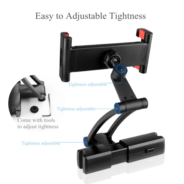 Aluminum Tablet Car Holder For Ipad Air Mini 2 3 4 Pro 12.9 Back Seat  Headrest 5-13 Inch Tablet Phone Stand For Iphone X Xs 8 - Tablet Stands -  AliExpress