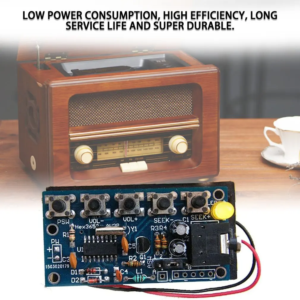 Беспроводной Стерео FM радио приемник модуль PCB DIY электронные комплекты 76 МГц-108 МГц экологически чистые материалы