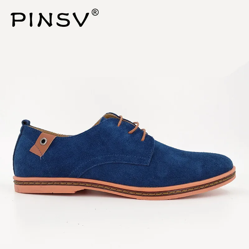 

PINSV Suede Shoes Mens Spring Winter Oxford Shoes For Men Sneakers Black Mens Shoes Large Sizes 38-48 Sapato Masculino