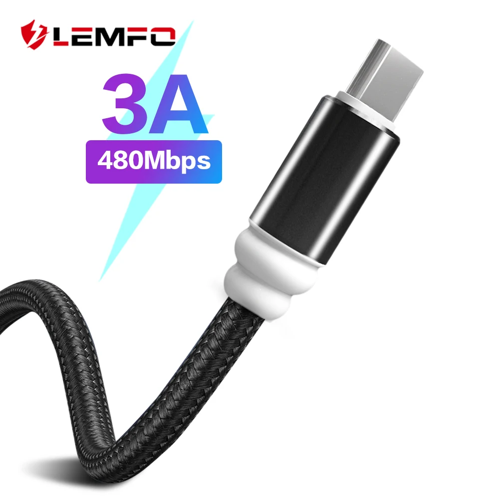 

LEMFO USB Type C Cable for xiaomi redmi note 7 USB-C Mobile Phone 3A Fast Charging Type-C Cable for Samsung Galaxy S9 S8 Plus