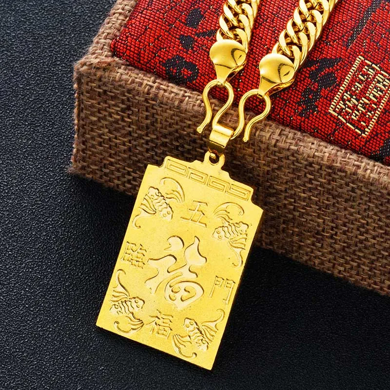 24K Золотая Йога Sakyamuni буддизм амулет кулон ожерелье тибетский религиозный