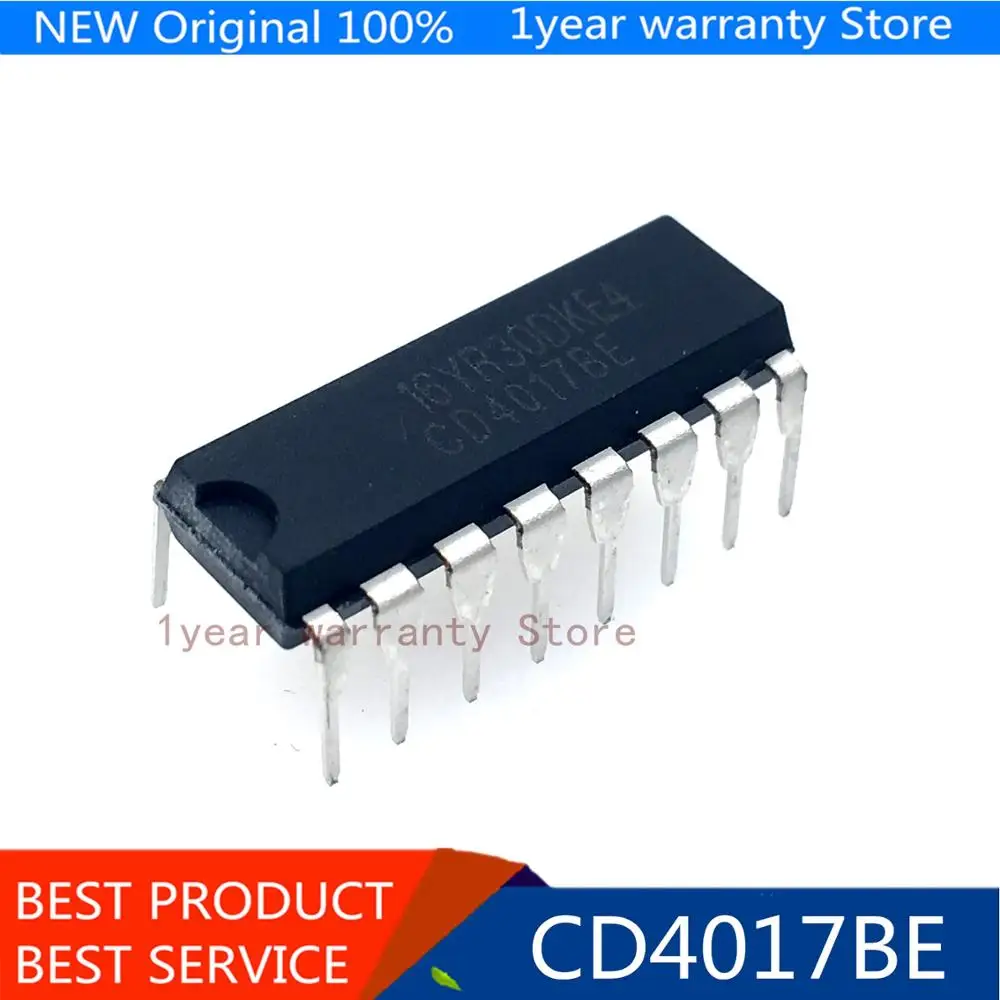 Счетчик делитель CD4017 CD4017B CD4017BE 10 шт./лот новый оригинальный IC бесплатная