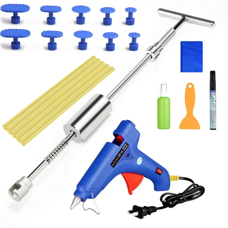 

PDR Tools Car Paintless Dent Repair Removal Kits Slide Hammer T-Bar Glue Puller