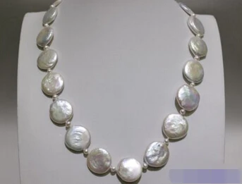 

ddh003808 17-19mm coin fresh water pearl necklace
