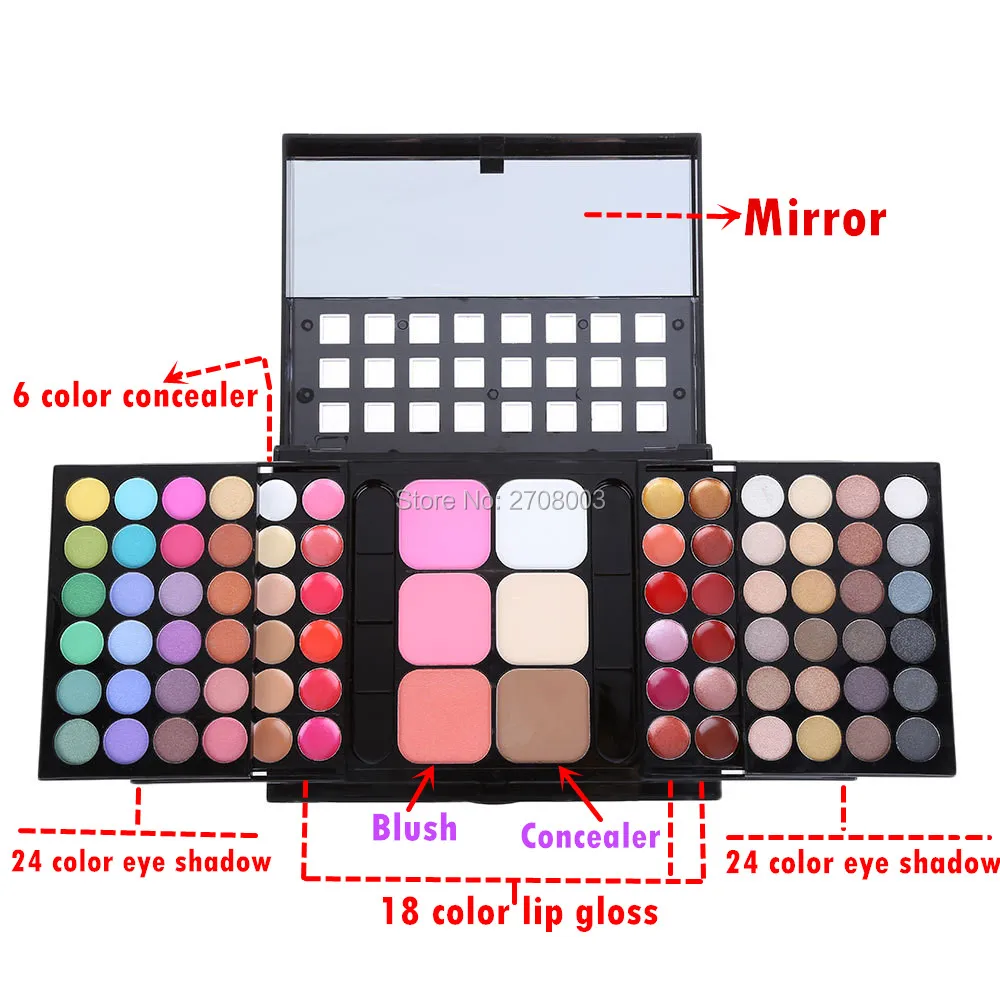 Goede MISKOS Make Up Set Box Professionele 78 Kleur Make Up Sets Oogschaduw Lipgloss Foundation poeder Make Up Kit de Maquiagem Cosmetica