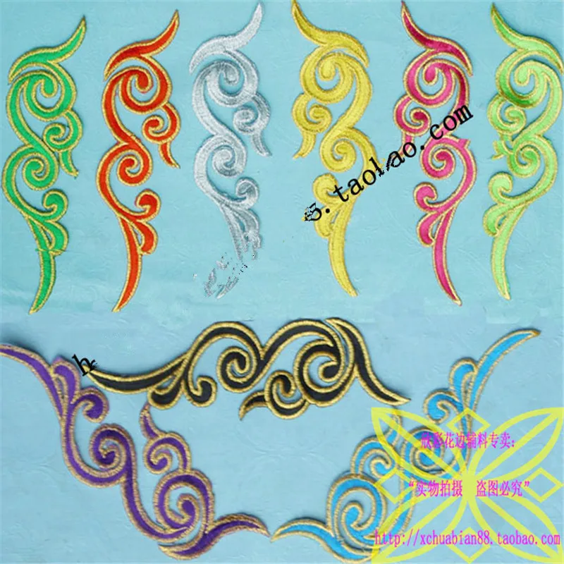 20pcs beautiful hot fix 18x 5cm dancing dress floral embroidery patches