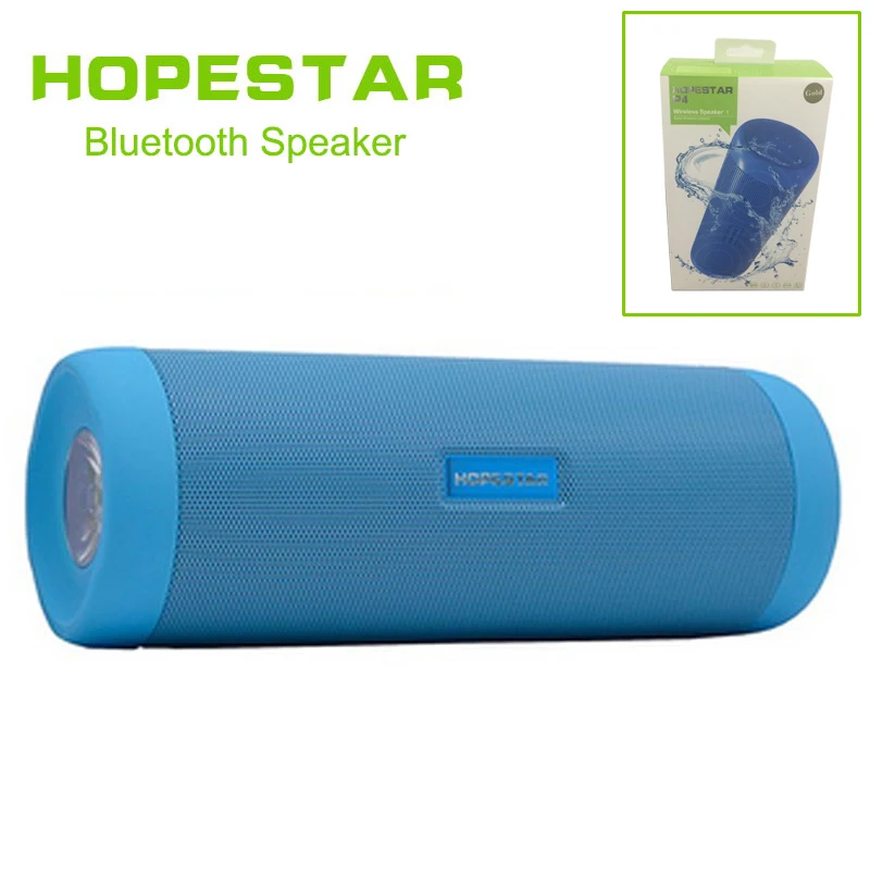 HOPESTAR Bluetooth на открытом воздухе динамик беспроводной портативный сабвуфер велосипед Водонепроницаемый поддержка TF FM Xiaomi с внешним аккумулятором фонарик - Цвет: blue with package