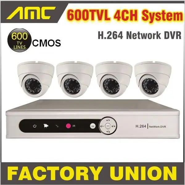 New CCTV Camera 600TVL Dome CCTV System 4ch Channel CCTV Kit Surveillance Security Camera CCTV System 4 Channel DVR Recorder