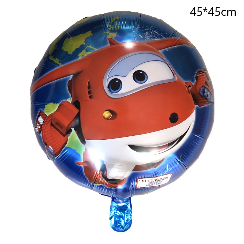 10 шт. воздушный шар из фольги Super Wings 18 ''SuperWings globos Jett, Гелиевый шар, украшения для дня рождения, детские игрушки, воздушные шары - Цвет: 10pcs Round B