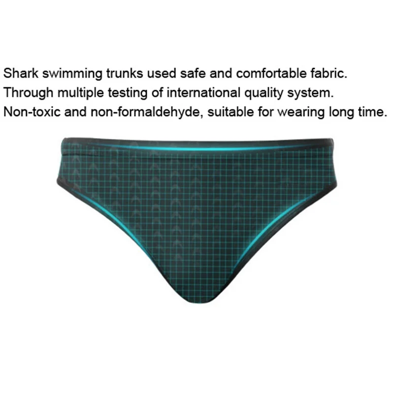 Professional Shark Skin Swim Competition Boxer Briefs Men Sport Trunks Sharkskin Shorts Swimwear Briefs Quick Dry