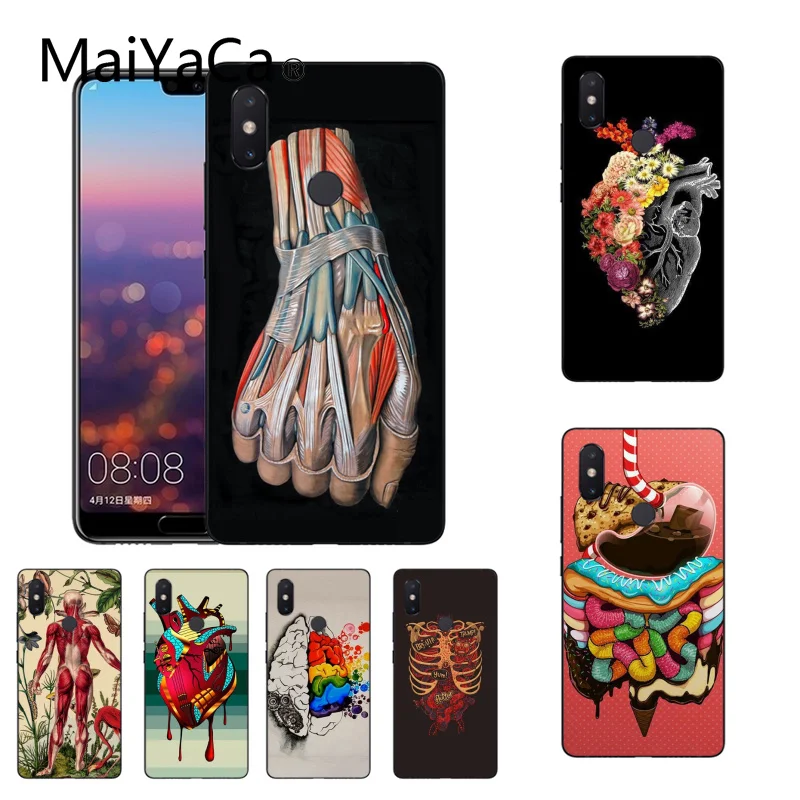 

MaiYaCa Medical Human Organs Brain Meridian Kidney Phone case for Xiaomi Mi 6 Mix2 Mix2S Note3 8 8SE Redmi 5 5Plus Note4 4X 5