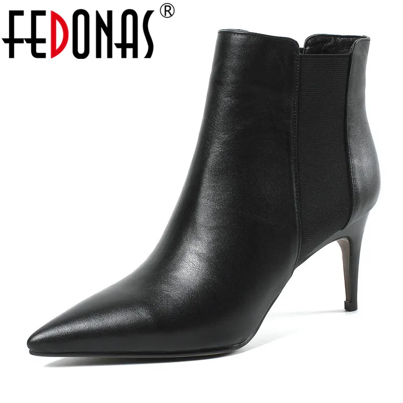 

FEDONAS Basic Boots Women High Heels Autumn Winter Party Wedding Shoes Woman Pointed Toe Office Pumps New Autumn Ankle Boots