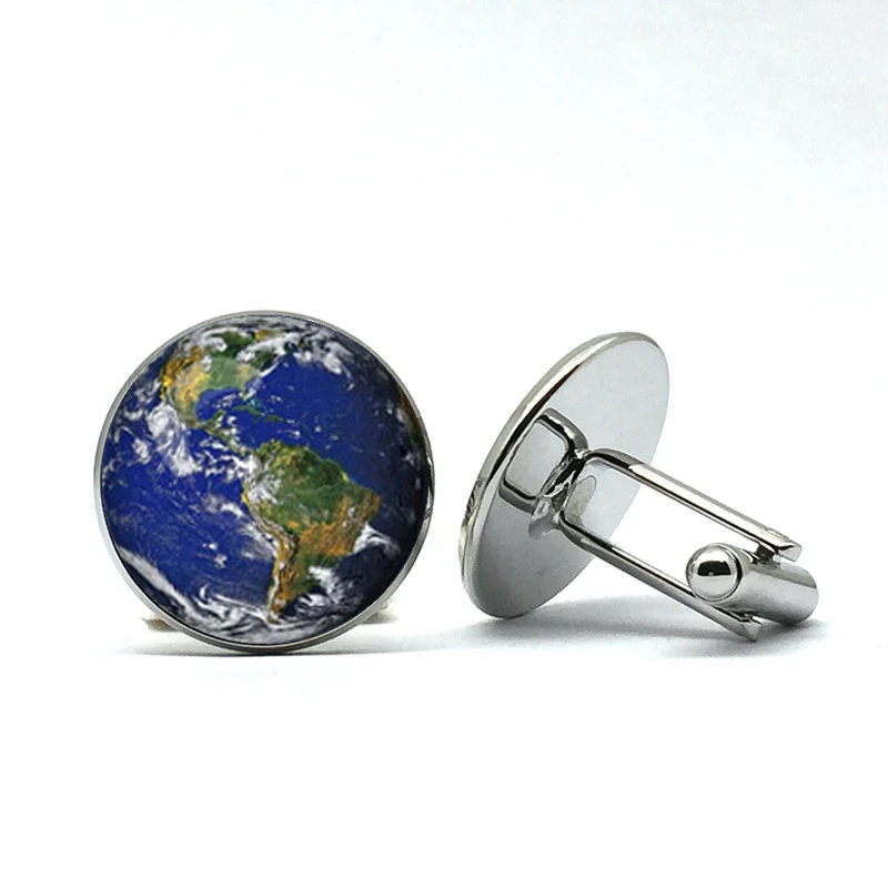 

2018 New 1 Pairs Men's Cufflinks High Quality World Globe Cufflinks World Map Cufflinks Women Men Silver Bronze Cufflinks