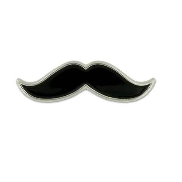 철로 만든 수염 옷깃 핀 25.4mm 페인트 및 에폭시 1 개 나비 클러치 사용자 정의 MOQ300pcs 유료 배송