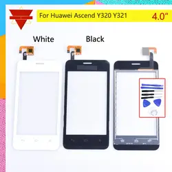 Новый Huawei Ascend Y320 Y321 y320t Y320u y320c "для 4,0 сенсорный экран Сенсорная панель дигитайзер датчика передняя внешняя стеклянная линза