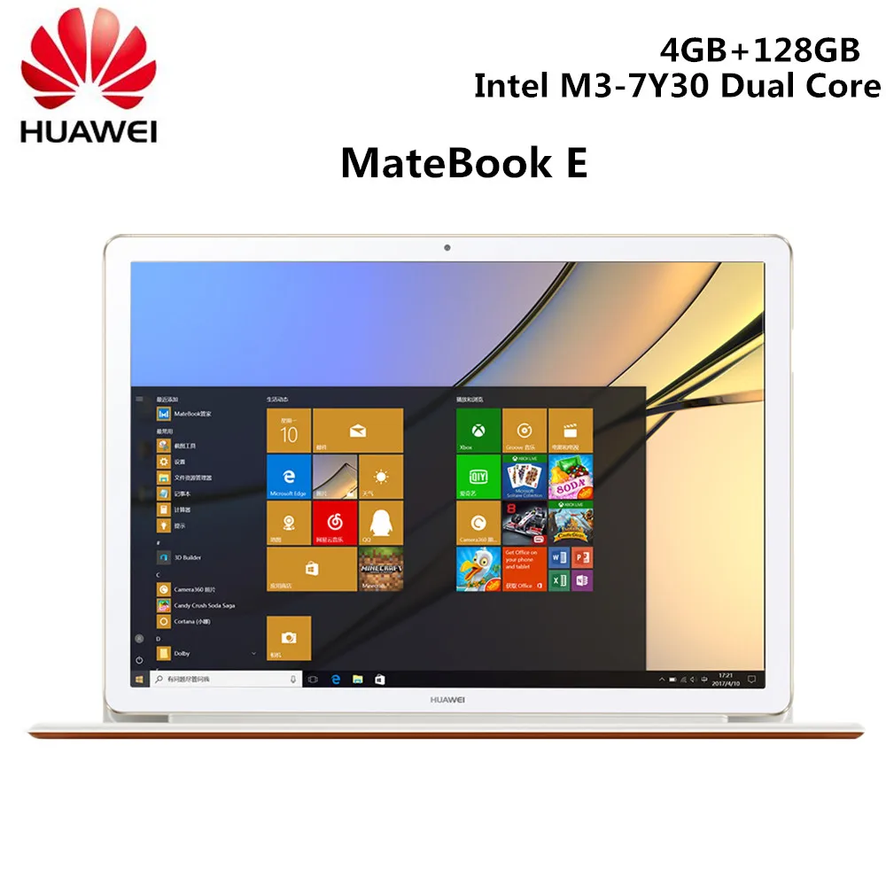 HUAWEI MateBook E Тетрадь 2 в 1 Tablet PC 12 дюймов Windows 10 4 ГБ 128 SSD ноутбуки Двойной Wi-Fi ГГц 5 0 Intel