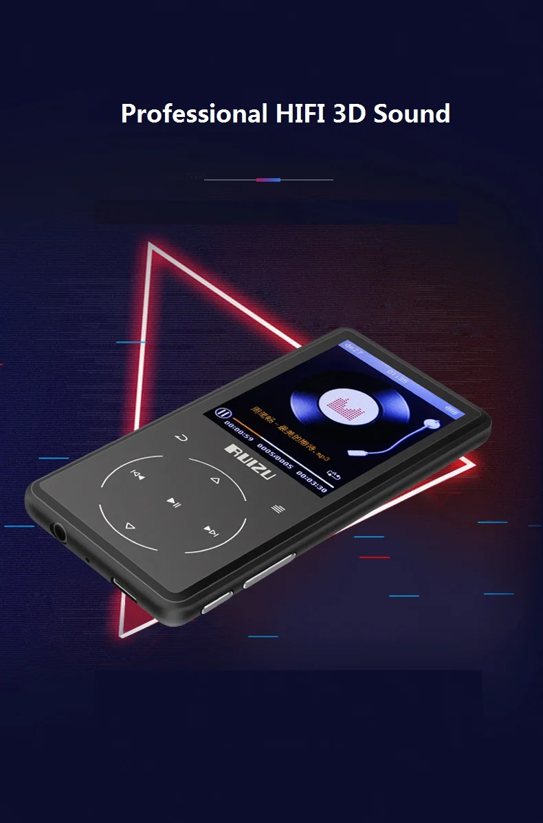 Ruизу D16 Bluetooth MP4 плеер 2 4 дюймов экран fm радио диктофон электронная книга