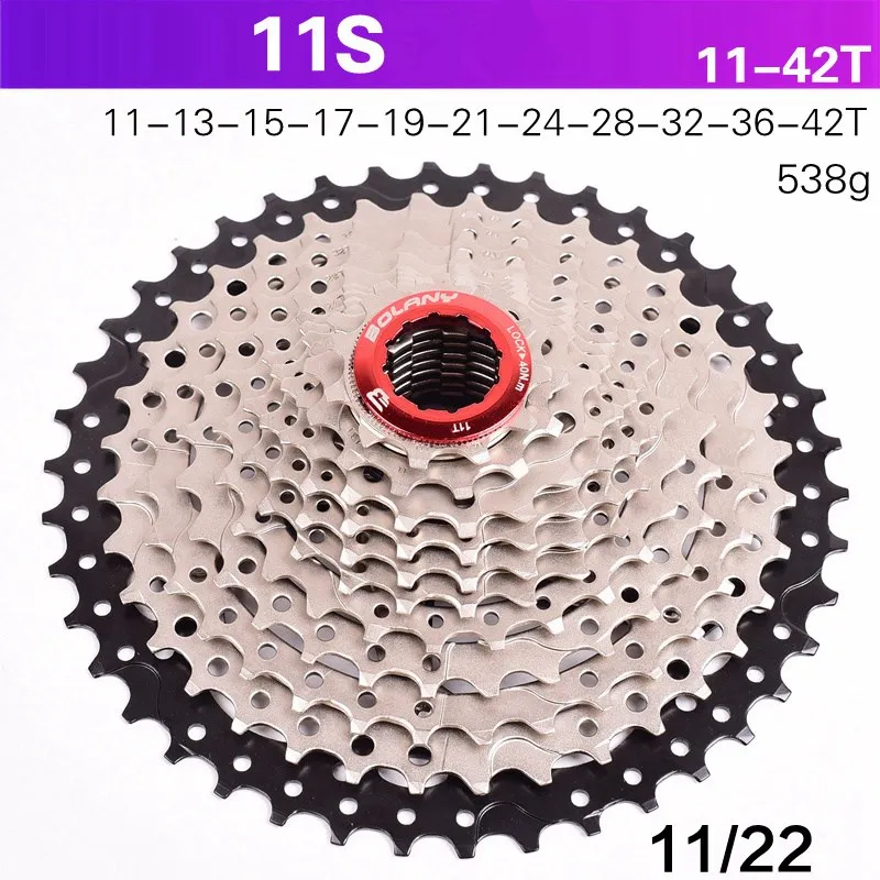 Велосипедный маховик 11S 11-40 42 46 50T тип карты MTB маятниковый велосипед 11 скоростей маховик Звездочка Части Велосипеда ширина соотношения для M7000 - Цвет: 11S 11-42T Sli Black