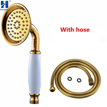 

Hongdec Bathroom Luxury brass gold Telephone Hand Held Shower Head set