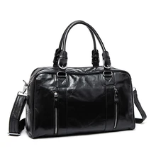 Роскошные кожаные мужские дорожные сумки Crazy Horse ручной работы, большие винтажные мужские кожаные сумки, отличное качество, сумка из натуральной кожи