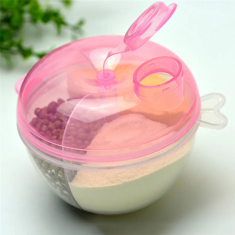 

1 pcs Portable Powder Milk Dispenser Infant Baby Feeding Formula Powder Milk Bottle & Food Container 3 Cell Grid Box