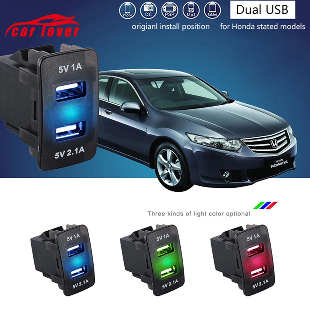 Waterproof 12V-24V Mini Micro Dual USB Plug Car Motorcycle Cigarette Lighter Socket Charger + LED Digital Voltmeter Meter | Автомобили и
