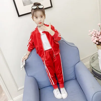 

2pcs Tops + Pants Pleuche Baby Girls Tracksuit Set Children Girl Velvet Long Sleeve Zipper Coat Kids New Year Costume Clothing