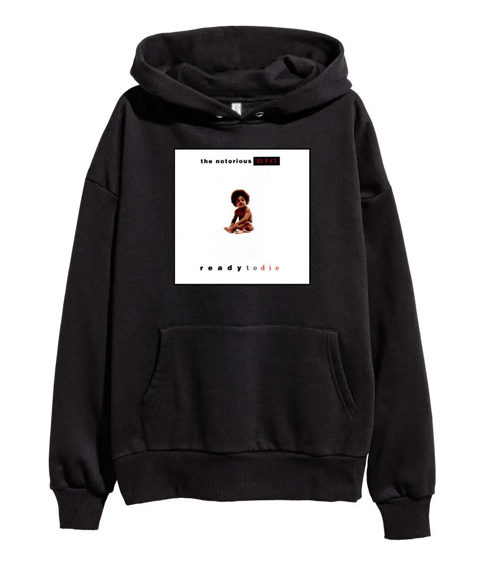 

The Notorious BIG Ready To Die Hoodie Hip Hop Sweatshirt Rap Biggie merch Black