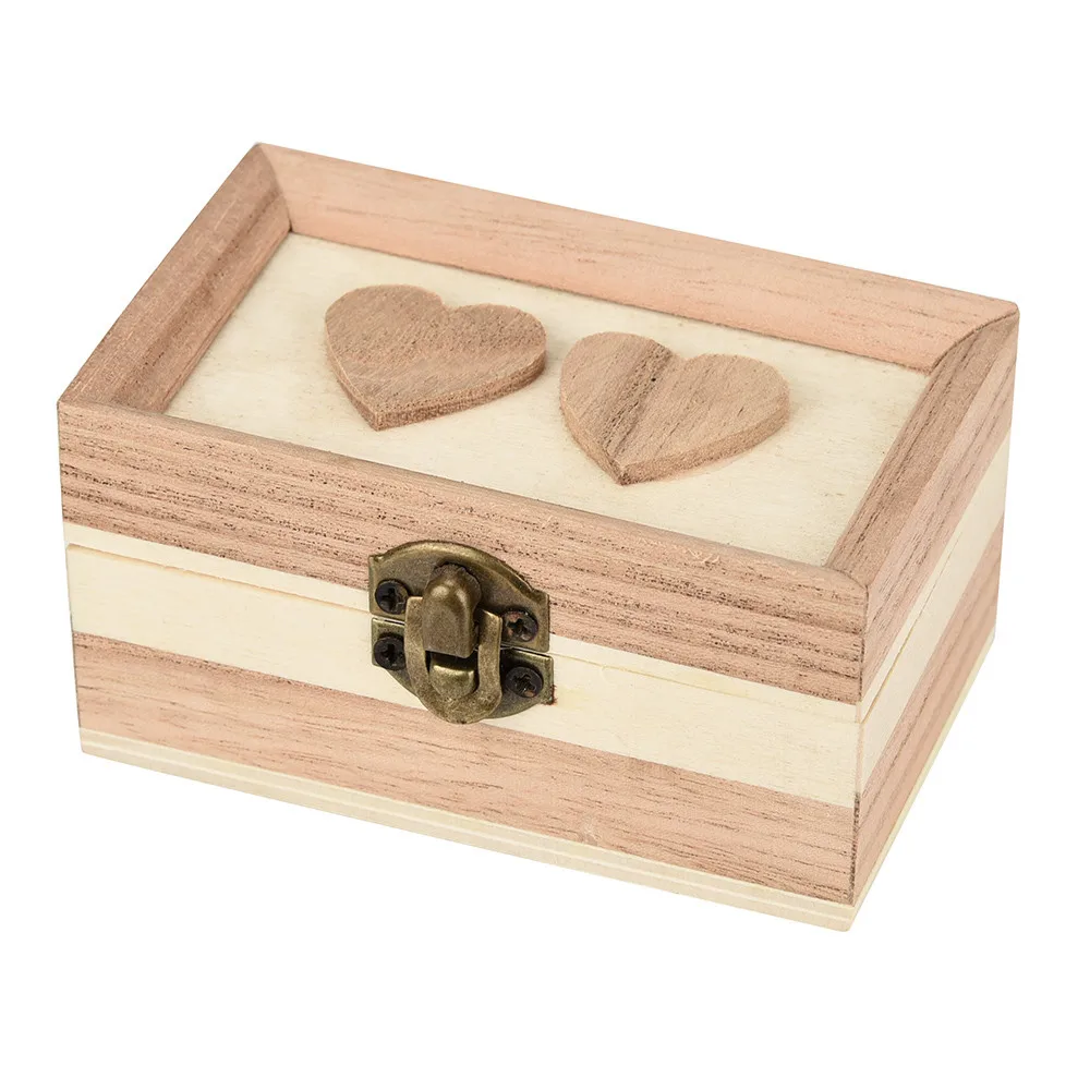 

2Size Jewelry Earring Necklace Storage Box Vintage Love Mirror With Lock Case Holder Storage Box Pirate Jewelry Gift 2018