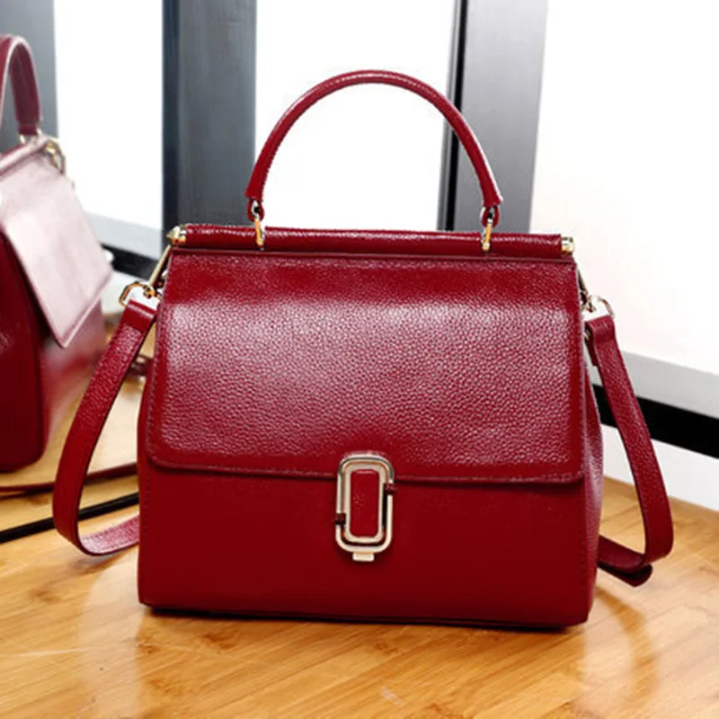 

Genuine Leather Women Crossbody Bags Luxury Handbags Women Bags Designer Fashion Hasp Shoulder Bags for Women Sac A Main Bolsas