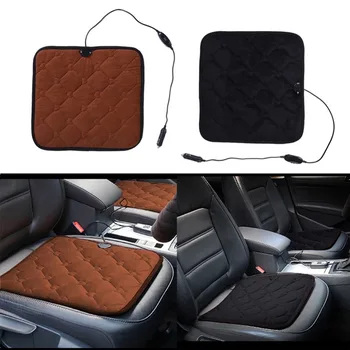 

12v Winter Carbon Fiber Lint Heating Car Seat Cover Car Heating Cushion For Office Chairs Durable Heating Pad
