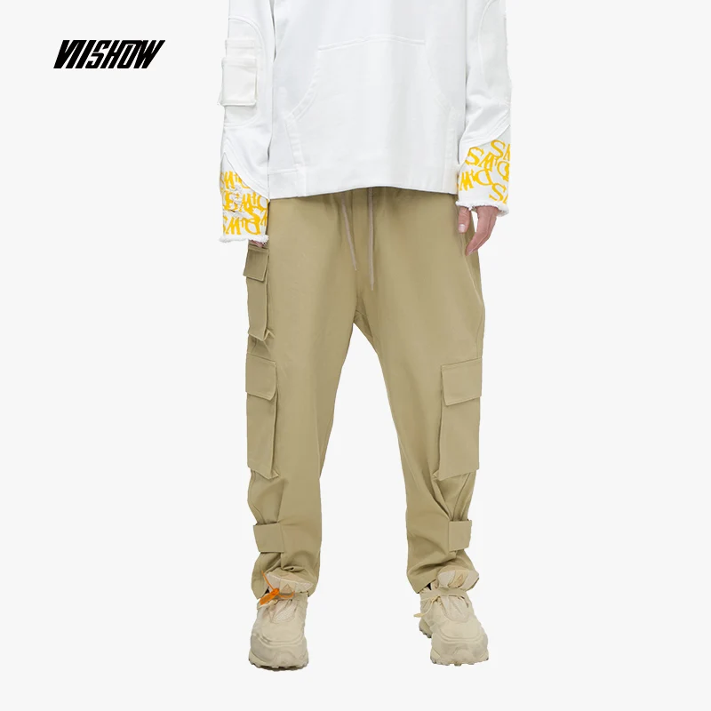 

Viishow Streetwear Men's Cargo Pants Brand Casual Multi-pocket Pants Men 2019 New Solid Trousers Men Pantalones Hombre KC1124191