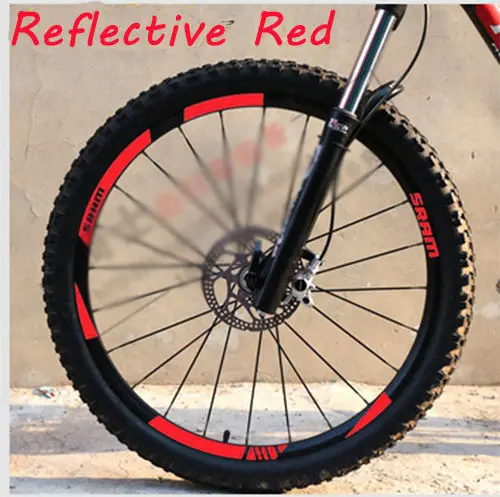 

SRAM MTB Wheel rim Stickers for SRAM replacement Reflective Fluo Race Cycling dirt vinyl rim decals free shipping