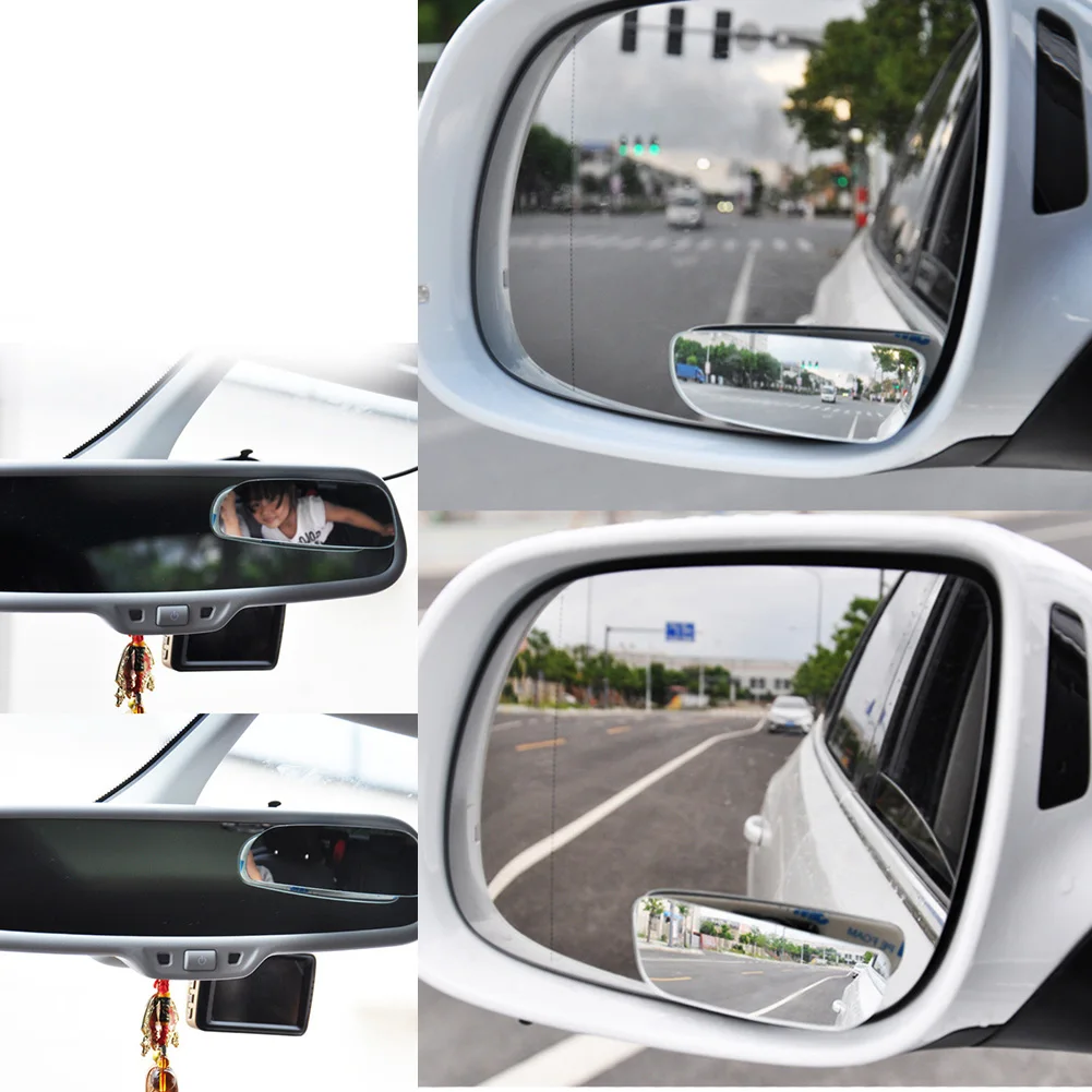 2Pcs Universal Car Auto 360° Wide Angle Convex Rear Side View Blind Spot Mirror
