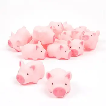 

10pcs/lot Bath Toys Shower Water Floating Squeaky Pink Rubber Pigs Baby Toys Water Toys Brinquedos for Bathroom