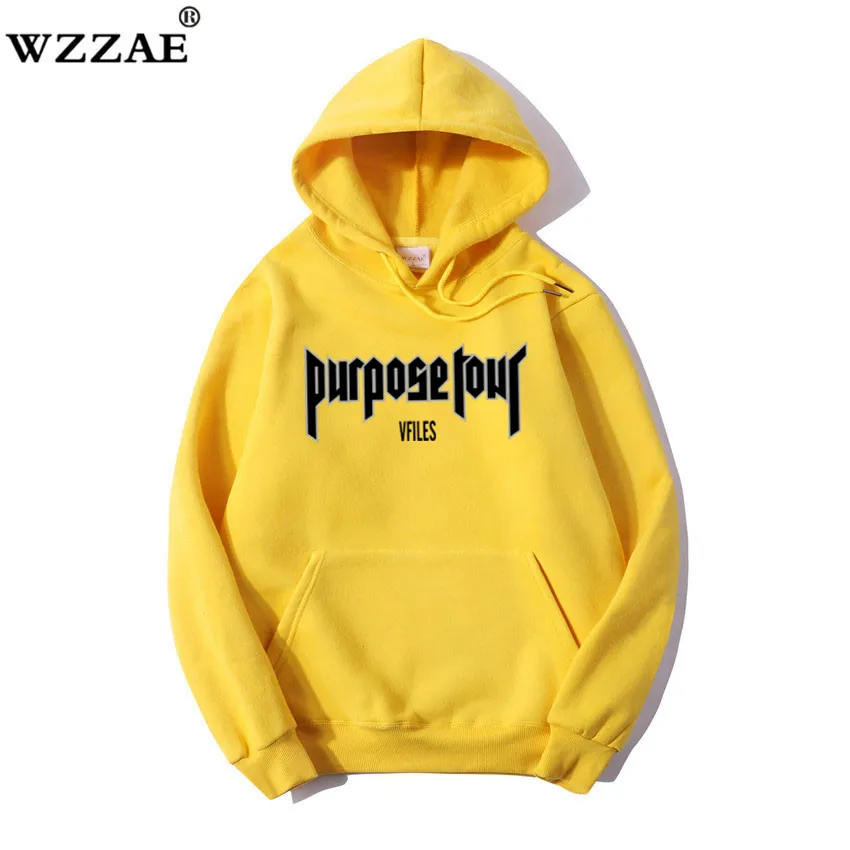 2018 Purpose Tour Sweatshirt Women Men Justin Bieber World Tour Man Hoodie Fashion Brand Cool Version Street Pull Hip Hop