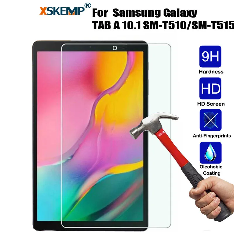 XSKEMP для Samsung Galaxy Tab 10,1 SM-T510/SM-T515 2019 9 H + закаленное Стекло 0,3 мм ЖК-дисплей Экран протектор Защитная пленка покрытие