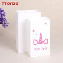 Tronzo Единорог бумажный подарочный пакет свадебные сувениры и подарки 10 шт. Единорог подарочные пакеты печенье пакеты День рождения
