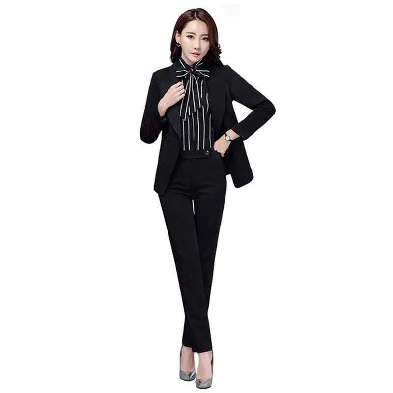 women work wear suit office wear Women's business coat & strip shirt & pant & dress set long-sleeved 3 pcs/ 4 pcs drop shipping women work wear suit office wear Women's business coat & strip shirt & pant & dress set long-sleeved 3 pcs/ 4 pcs drop shipping