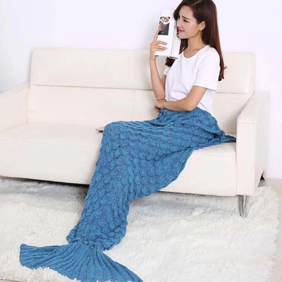 Одеяло в виде рыбьего хвоста 70x190 см 90x см|throw blanket|tail blanketblanket crochet |