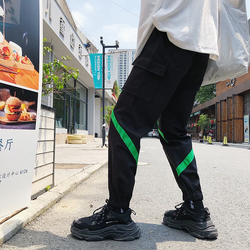 Fashion Casual Men's Overalls Spring And Autumn New M-2XL Cotton Loose Trousers Black Khaki Personality Youth Popular