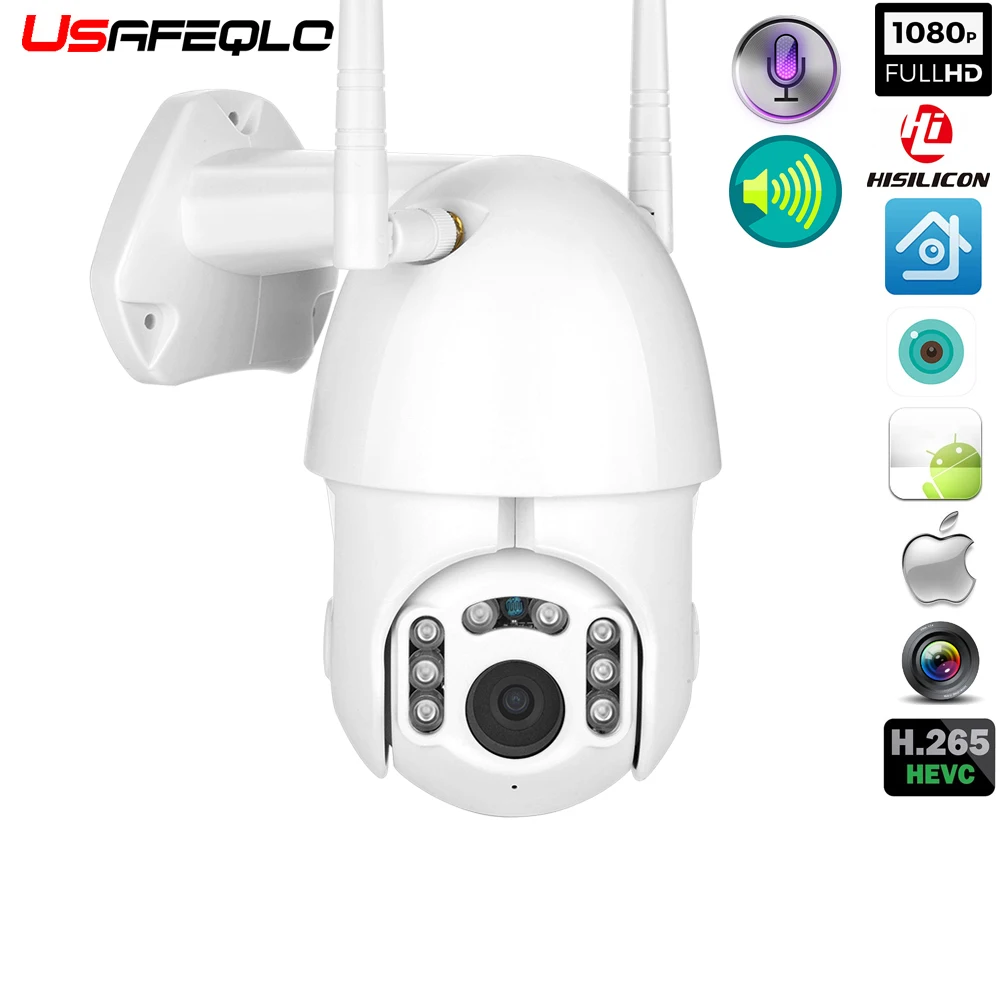 Wifi камера наружная наблюдения с датчиком PTZ IP H.265X 1080 p скорость купольная CCTV