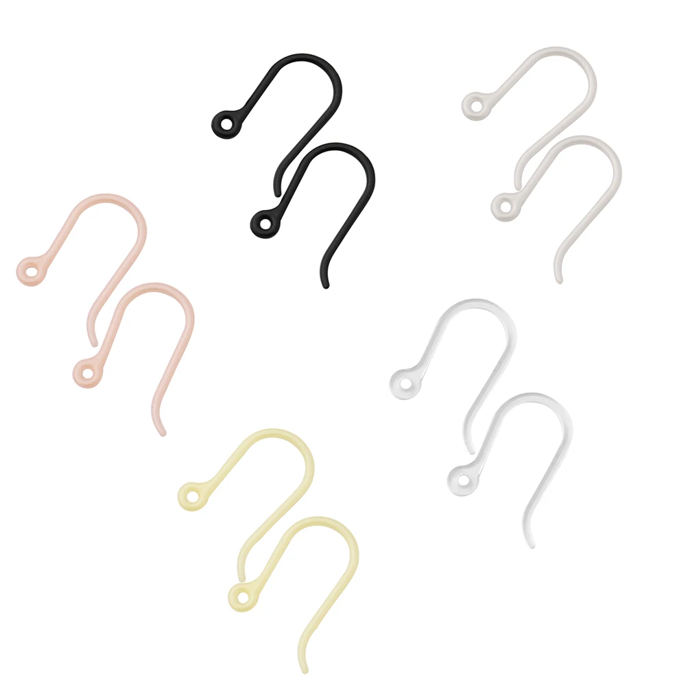 

50pcs 2019 Women's Earrings 5 colors Environmentally Friendlyl 7*11MM Plastic Easy Ear Hook Accessories Jewelry