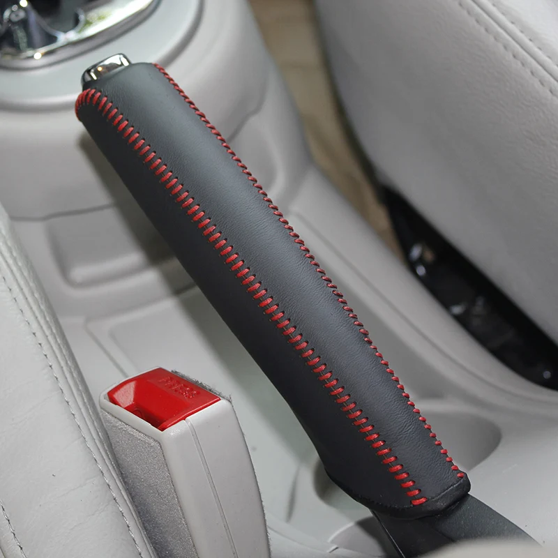 Крышка ручного тормоза из натуральной кожи для Citroen C-Quatre, покрытие из натуральной кожи на ручном тормозе, аксессуары для автомобиля, интерьер