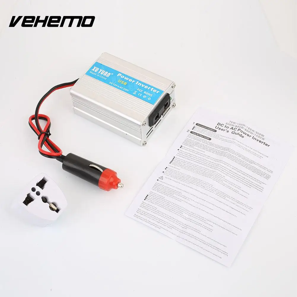 Vehemo 50/60Hz работающего на постоянном токе 12 В до 110 V/220 V AC преобразователь