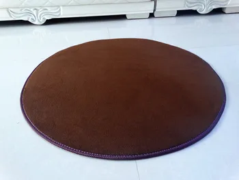

Soft solid round mat Coral Fleece Carpet for Living Dining Bedroom home decor floor carpet Rug Chair Yoga Mat Anti-slip free