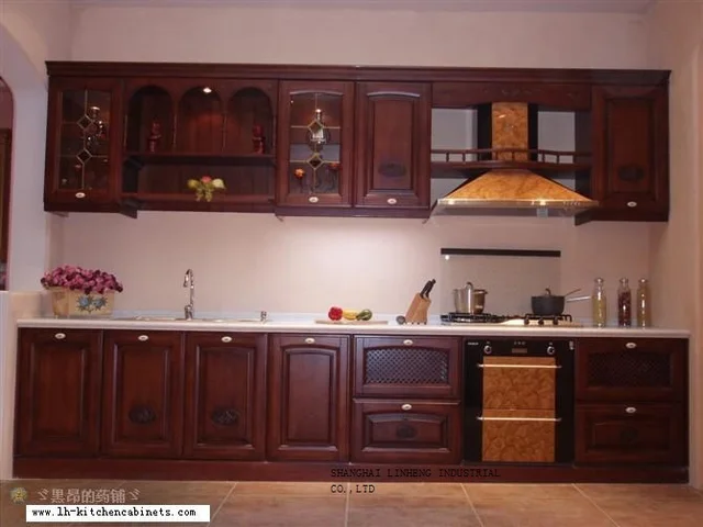 Best Offers Solid wood high quality kitchen cabinet (LH-SW024)